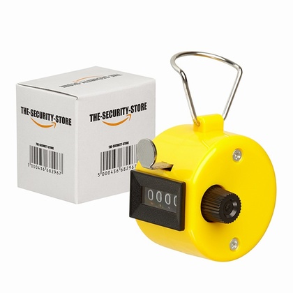 Yellow Hand Tally 4 Digit Counter Clicker (Yellow)