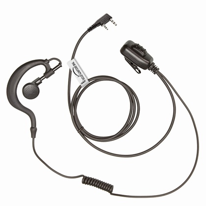 G-Shape Headset / Earphone / Earpiece for Kenwood Radio [Two Pin Plug]