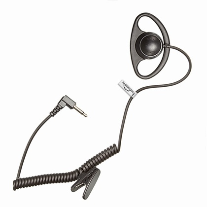 D-Shape Listen-Only Earpiece / Headset / Earphone for Motorola Radio [Single 3.5mm Jack]
